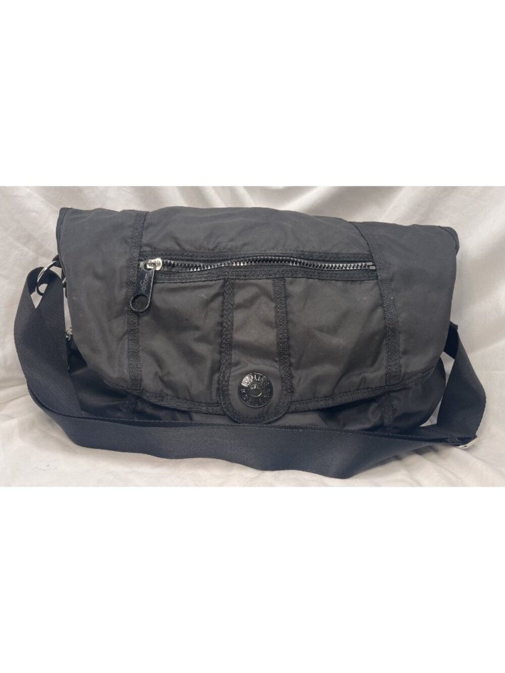 Kipling Gorilla Girlz Black Expandable Messenger Crossbody Bag Monkey Charm